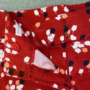 LOFT Red Floral High Waist Women's Shorts